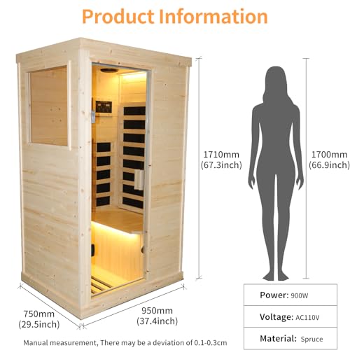 Single Person Luxurious Sauna Retreat with Premium Finland Spruce Construction