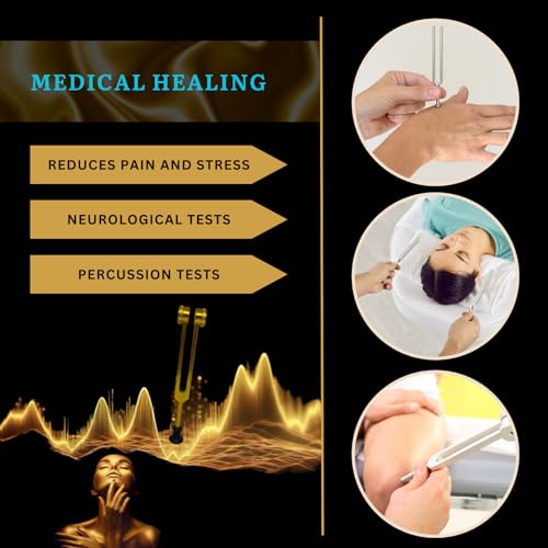 Tuning Forks for Healing Set 128/256/512Hz - Sound Healing Instruments - Sound Therapy - Tuning Fork Set - Chakra Tuning Forks -Tuning Fork Medical (Reduce Pain & Stress) - Diapason