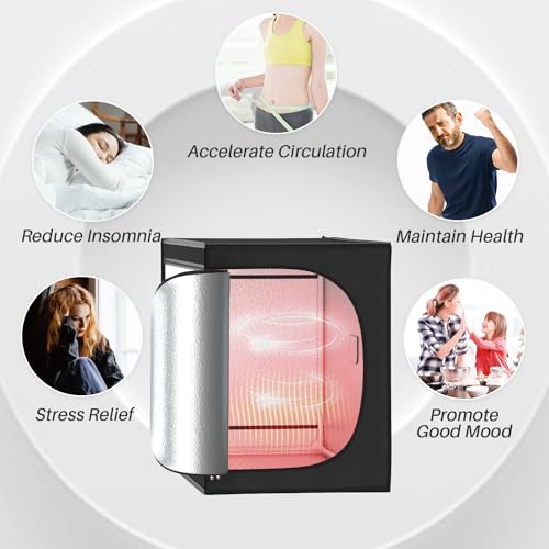 TOREAD Portable Sauna for Home, Full Body Lying Sauna Tent with Reclining Sauna Chair, 1-2 Person Sauna Tent with 4L 1400W Steam Generator and Remote Control (Black)