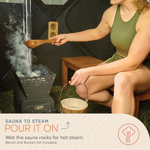 Lifepro Far Infrared Sauna Dome,Sauna Box and Sauna Tent - Portable Sauna For Home Provides Heated Detox and Supports Circulation and Recovery - Home Sauna - Wood Sauna Box with Bluetooth Sound System