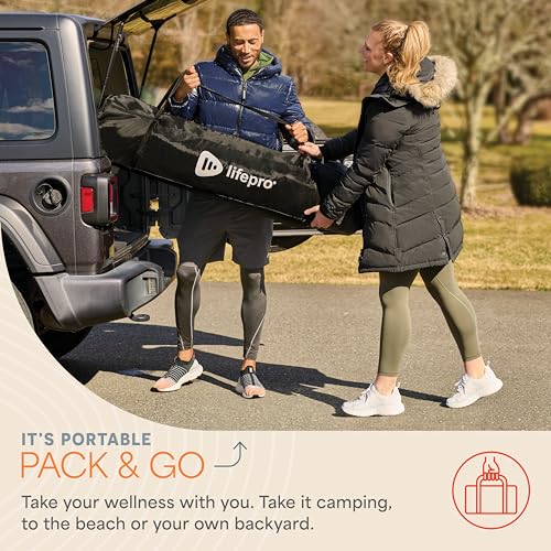 Lifepro Far Infrared Sauna Dome,Sauna Box and Sauna Tent - Portable Sauna For Home Provides Heated Detox and Supports Circulation and Recovery - Home Sauna - Wood Sauna Box with Bluetooth Sound System