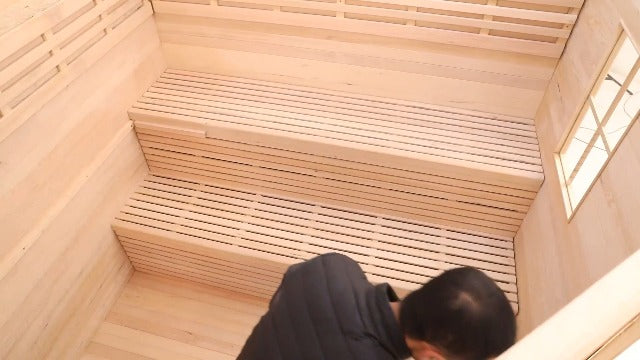 ALEKO Sauna Cottage with Asphalt Roof and Accessories | Canadian Hemlock Wood | Wet Steam Room | Outdoor | 8 Person | Upgraded Premium European 8 kW Harvia KIP Electric Heater | SKD8HEM
