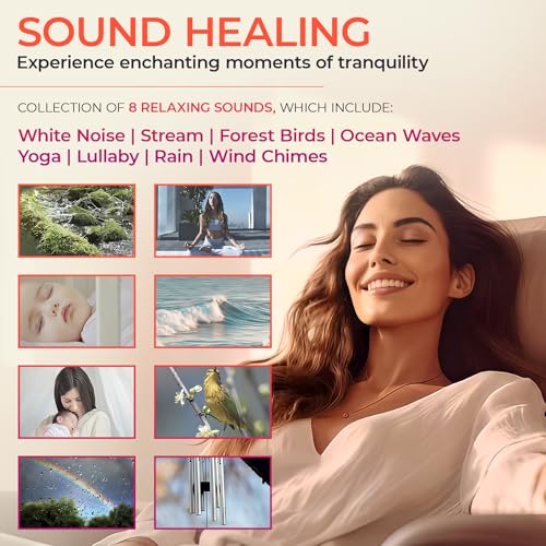 Innovative Aromatherapy Oil Diffuser with Essential Oil Set for Large Room, 500ml Ultrasonic Quiet Cool Mist Aroma Humidifier, 8 Relaxing Sounds, White Noise, Timer, Waterless Auto-Off Safety Switch