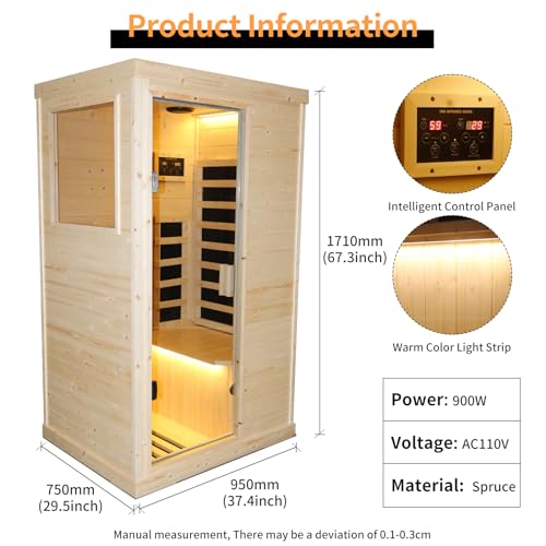 Single Person Luxurious Sauna Retreat with Premium Finland Spruce Construction