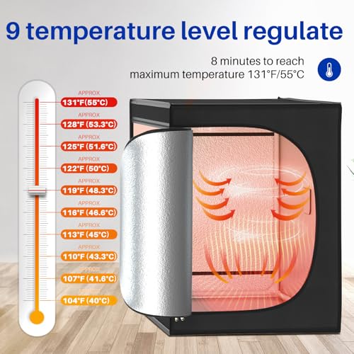 TOREAD Portable Sauna for Home, Full Body Lying Sauna Tent with Reclining Sauna Chair, 1-2 Person Sauna Tent with 4L 1400W Steam Generator and Remote Control (Black)