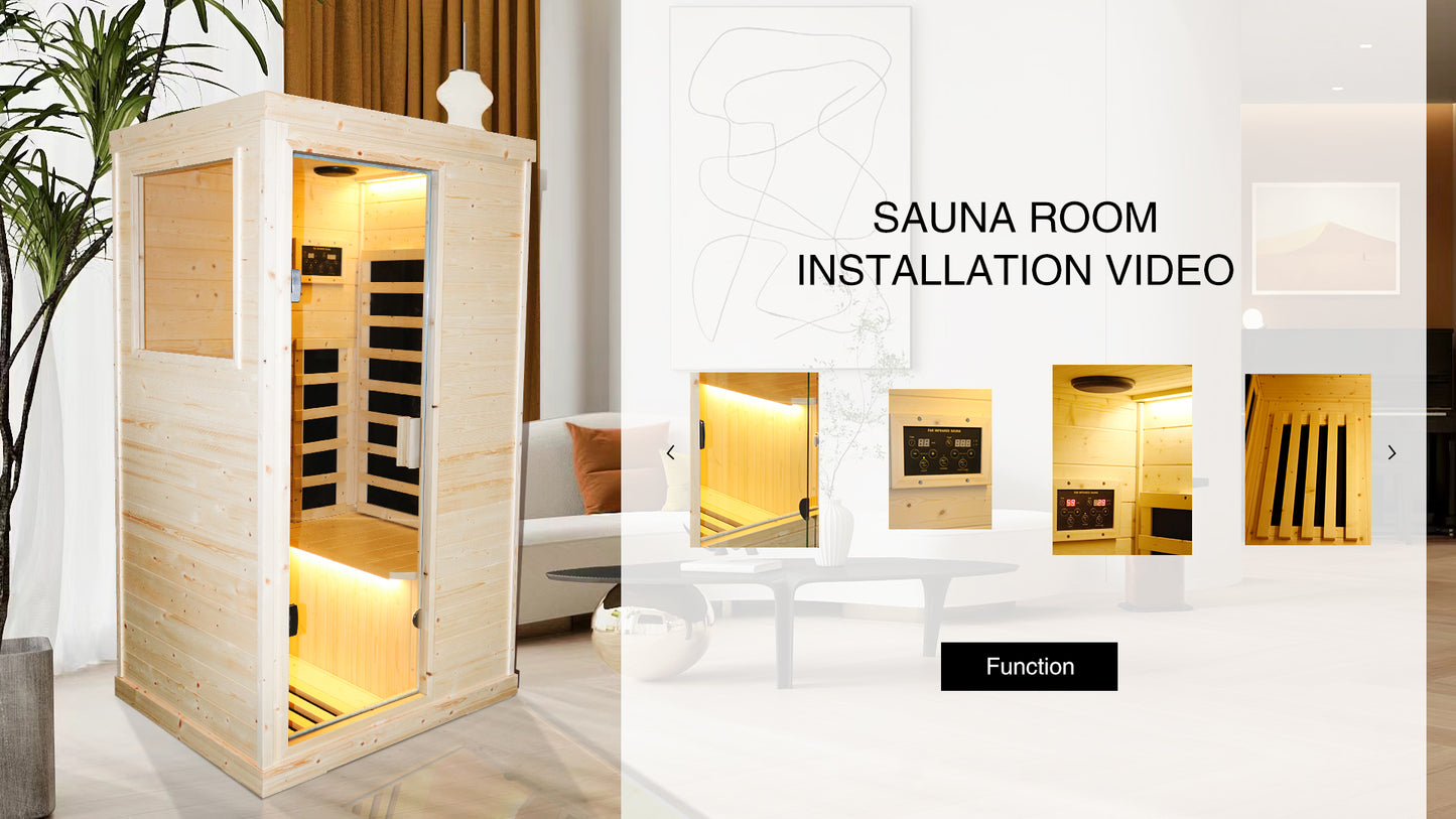 Single Person Luxurious Sauna Retreat with Premium Finland Spruce Construction
