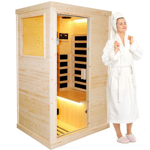 Single Person Luxurious Sauna Retreat with Premium Finland Spruce Construction