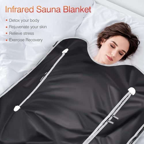 Sauna Blanket for Home Use, Portable Design for Relaxation and Detoxification Highest 176℉, 20-60 Minutes Timer, 6 ft x 2.65 ft