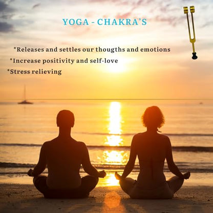 Tuning Forks for Healing Set 128/256/512Hz - Sound Healing Instruments - Sound Therapy - Tuning Fork Set - Chakra Tuning Forks -Tuning Fork Medical (Reduce Pain & Stress) - Diapason