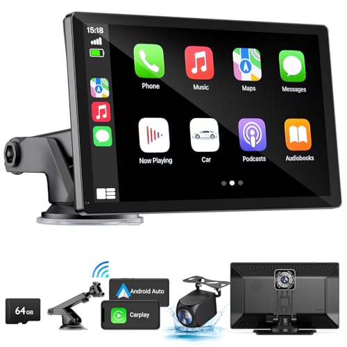 Wireless Carplay, Android Auto, 4K Dash Cam, 1080p Backup Camera, Bluetooth, Stereo or FM Connectivity