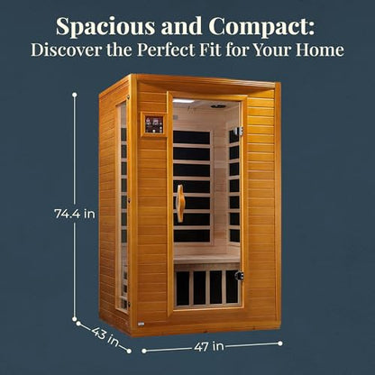 2-Person Home Sauna for Detox, Healing, and Relaxation