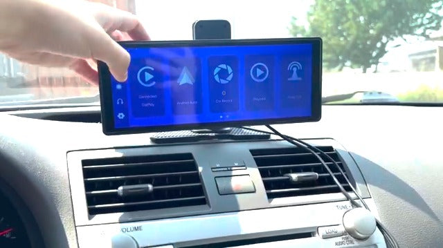 10.26" Wireless Carplay, Backup Camera, Blue-Tooth, GPS Navigation, Mirror Link, Fits All Vehicles