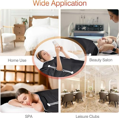 Sauna Blanket for Home Use, Portable Design for Relaxation and Detoxification Highest 176℉, 20-60 Minutes Timer, 6 ft x 2.65 ft