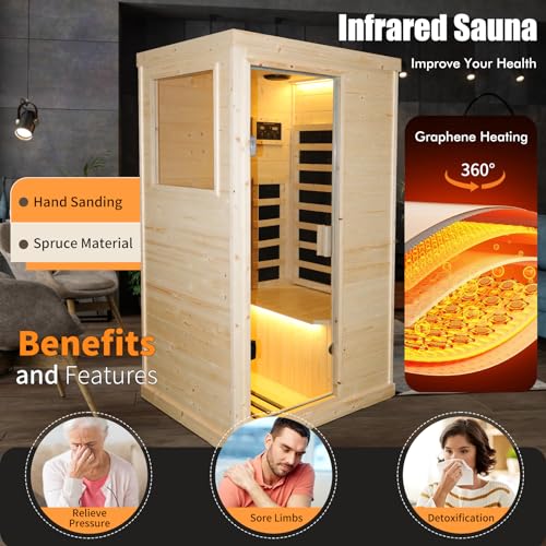 Single Person Luxurious Sauna Retreat with Premium Finland Spruce Construction