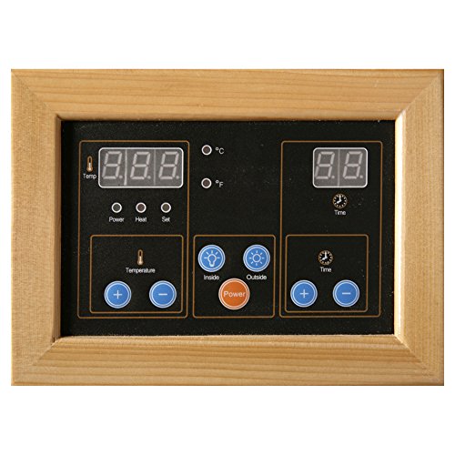 HEATWAVE Radiant Saunas 2-Person Hemlock Infrared Sauna with 6 Carbon Heaters, Chromotherapy Lighting, Oxygen Ionizer