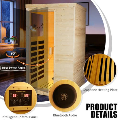 Single Person Luxurious Sauna Retreat with Premium Finland Spruce Construction
