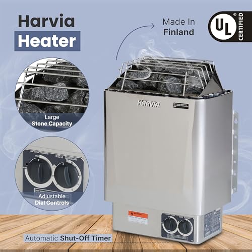 ALEKO Outdoor Barrel Sauna: Red Cedar Wood | Seats 6-8 | 8kW Harvia Heater | Efficient Heating & Panoramic Views | Weather-Resistant | Premium Quality