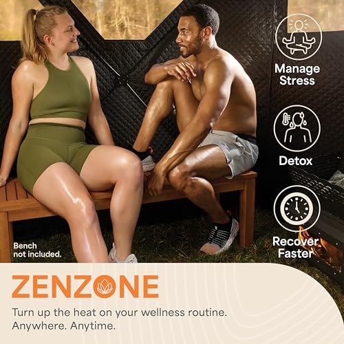 Lifepro Far Infrared Sauna Dome,Sauna Box and Sauna Tent - Portable Sauna For Home Provides Heated Detox and Supports Circulation and Recovery - Home Sauna - Wood Sauna Box with Bluetooth Sound System