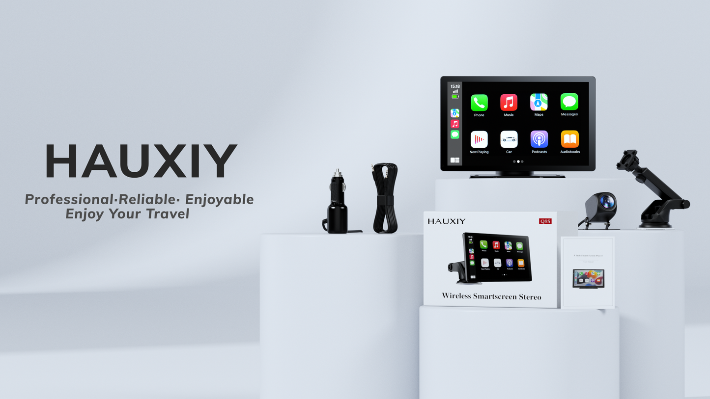 Wireless Carplay, Android Auto, 4K Dash Cam, 1080p Backup Camera, Bluetooth, Stereo or FM Connectivity