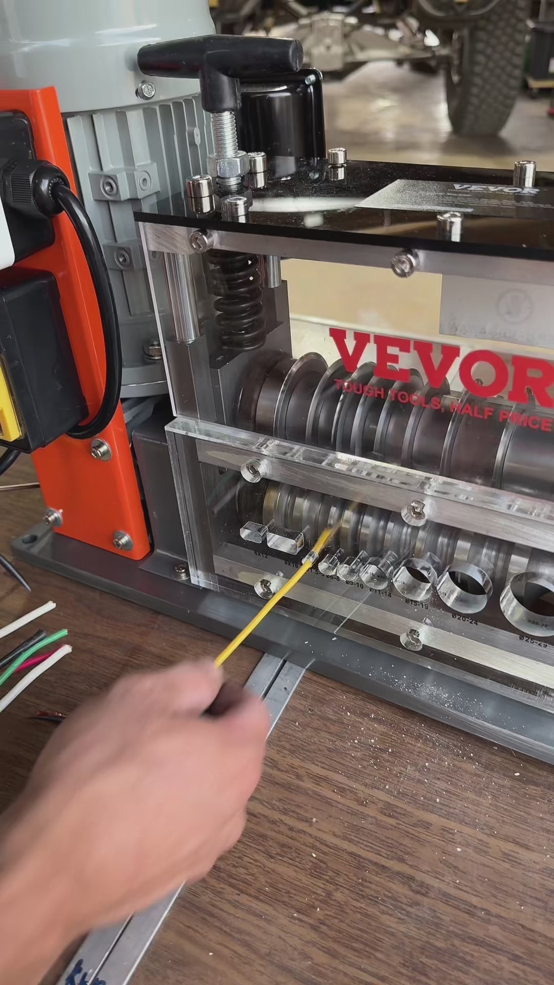 Load video: Vevo Wire Stripper in action